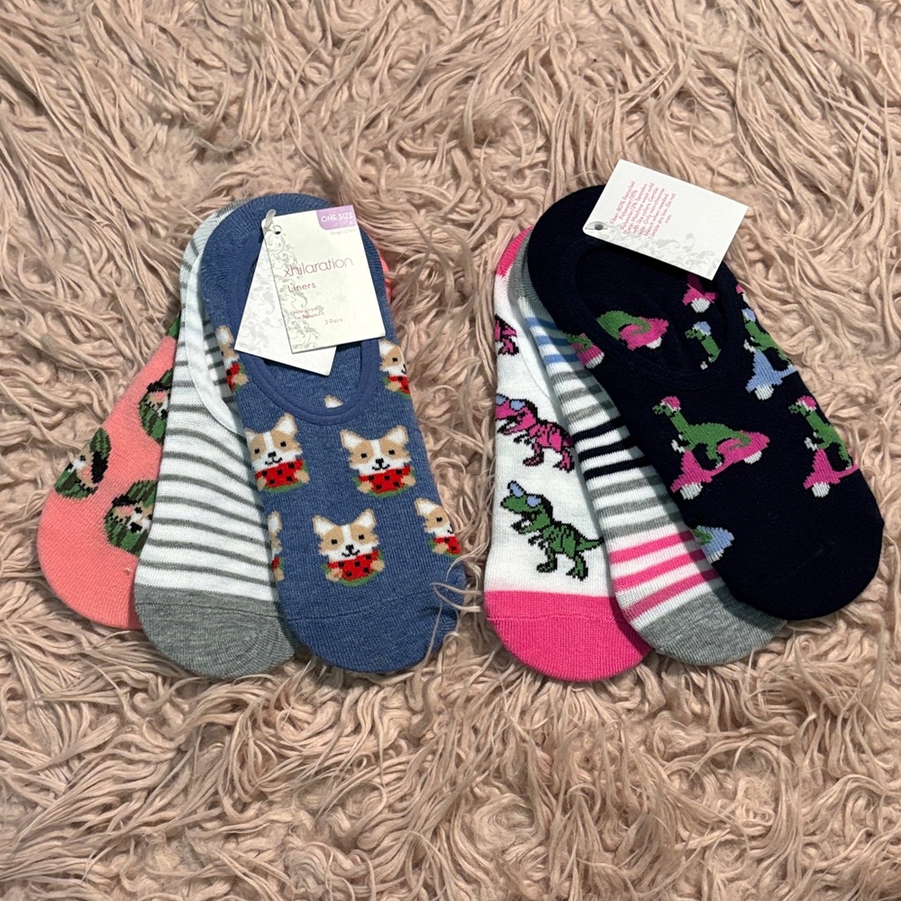 NWT Xhilaration Set of 2 - Liner Socks 3-Pack